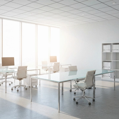 Modern office space being cleaned by a professional, no text, no words, no typography, 8K