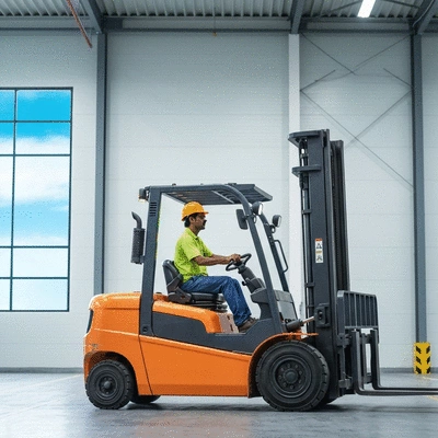 Industrial cleaning crew working in a modern factory setting, Montpellier, France